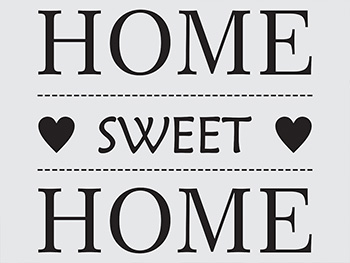 Sticker Home sweet Home, Folina, decorațiune perete negru, dimensiune sticker 50x50 cm