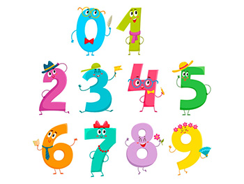 Sticker Numerele vesele, Folina, pentru copii, multicolor
