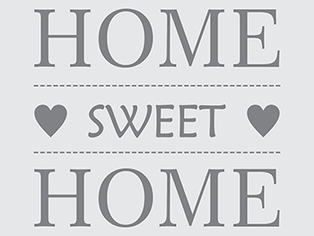 Sticker Home sweet Home, Folina, decorațiune perete gri, dimensiune sticker 50x50 cm