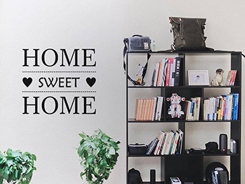 Sticker Home sweet Home, Folina, decorațiune perete negru, dimensiune sticker 50x50 cm sticker-negru-home-sweet-home-6072