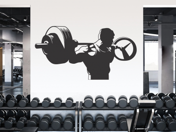 Sticker motivational fitness, model Arnold, negru, 170 x 90 cm, racletă de aplicare inclusă sticker-perete-sala-antrenament-greutati-negru-b-x1-1569