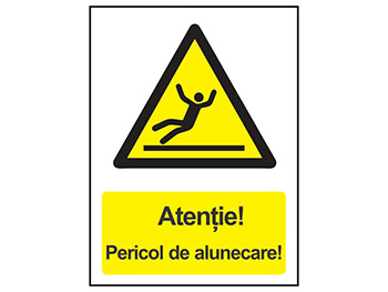 Sticker Pericol de alunecare 15x23 cm