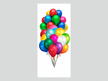 Autocolant uşă Baloane colorate, Folina, model multicolor, dimensiune autocolant 92x205 cm autocolant-usa-baloane-colorate-3689