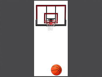 Autocolant uşă Coş de baschet, Folina, culoare albă, dimensiune autocolant 92x205 cm autocolant-usa-cos-de-baschet-1636