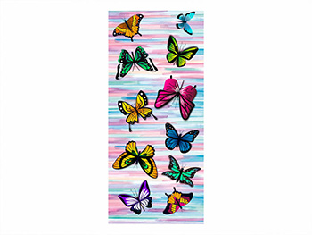 Autocolant uşă Fluturi coloraţi, Folina, model multicolor, dimensiune autocolant 92x205 cm autocolant-usa-fluturi-colorati-2650
