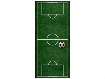 Autocolant uşă Teren de fotbal, Folina, culoare verde, dimensiune autocolant 92x205 cm autocolant-usa-teren-fotbal-2031