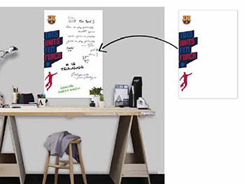 Folie autocolantă whiteboard FC Barcelona 01, Imagicom, autoadeziv, 50x70 cm