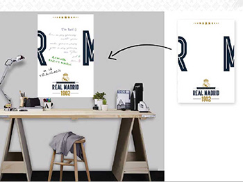 Folie autocolantă whiteboard Real Madrid 02, Imagicom, 50x70 cm