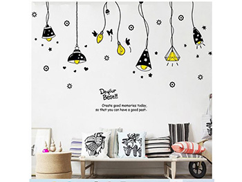 Stickere perete, Folina, decor cu lustre negre