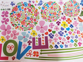 sticker-perete-folina-model-floral-multicolor-love-7930