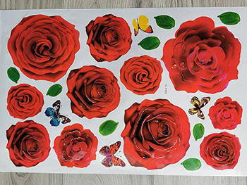 Stickere flori, Folina, trandafiri roşii