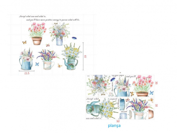 Set 5 stickere Flori în vase colorate, Folina ZDB2255, decor cu flori şi fluturi set-5-stickere-ghivece-cu-flori-8968