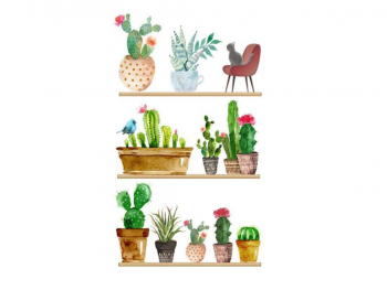 Stickere flori, Cactuşi în ghivece