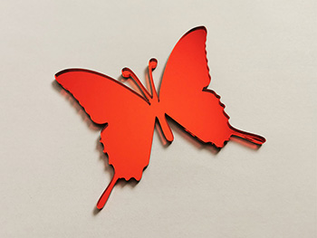Stickere oglindă, Folina, fluturi roşii, set cu 3 bucăţi