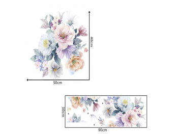 Stickere flori, Folina, decor în nuanţe pastel, 50 cm