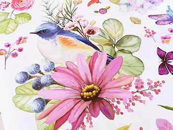 Sticker perete Jardin, Folina, decor flori watercolor