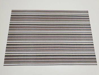 Suport farfurii din pvc cu linii maro Lines, 45x30 cm