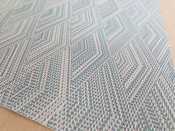 Suport farfurie masă Cubic, Folina, imprimeu geometric, vernil, 45 x 30 cm