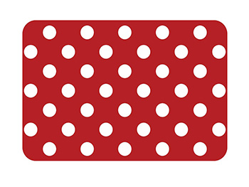 Suport farfurie masă Venito, d-c-fix, PVC, roşu cu buline albe, 29x44 cm