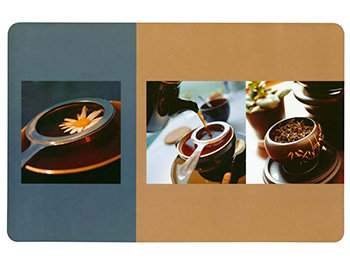Suport farfurie Tea, d-c-fix, imagini cești cu ceai, multicolor, 44 x 29 cm