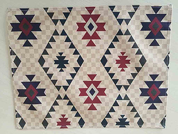 Suport farfurie textil, Folina, imprimeu cu motive tradiționale, multicolor, 42 x 30 cm