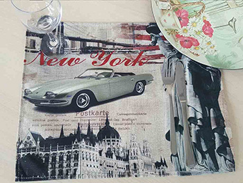 Set 6 Suport farfurie textil, Folina, imprimeu cu orașul New York, 42 x 30 cm suport-farfurie-textil-imprimat-new-york-3738