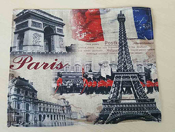 Set 6 Suport farfurie textil, Folina, imprimeu cu orașul Paris, multicolor, 42 x 30 cm suport-farfurie-textil-imprimat-paris-3976