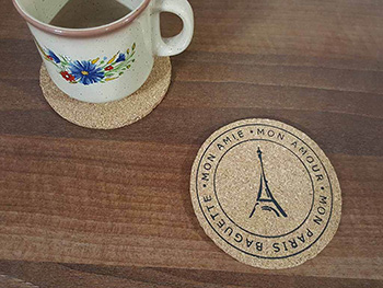 Suport pahar Paris, Folina, accesoriu decorativ pentru pahar, diametru 10 cm