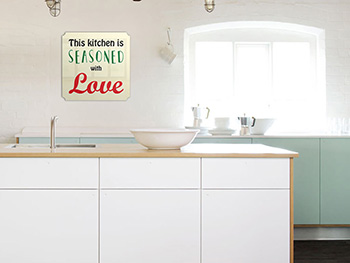 Tablou mesaj Kitchen, Folina, decorațiune cu text, dimensiune tablou 30x30 cm