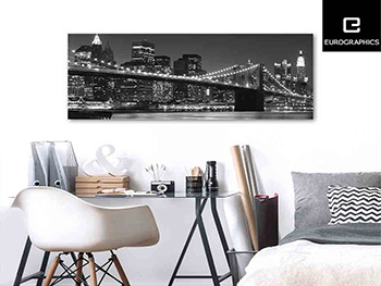 Tablou New York Skyline, Eurographics, aspect lucios, 125 x 50 cm