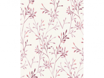 Tapet alb cu crenguţe în nuanţe de roz, Grandeco A48801