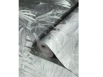 Tapet floral, efect metalic argintiu, Marburg Botanica 33301