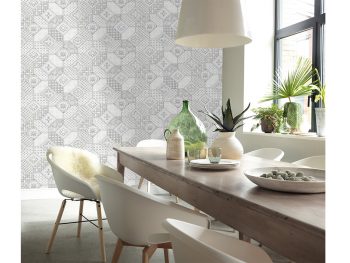 Tapet bucătărie, imitaţie faianţă decorativă gri, Erismann Imitations 631510 tapet-model-faianta-gri-7291