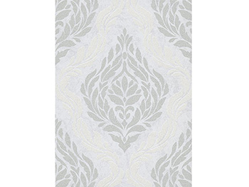 Tapet clasic, Carat 1006031, alb cu model argintiu
