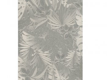 Tapet floral, efect metalic gri, Marburg Botanica 33302