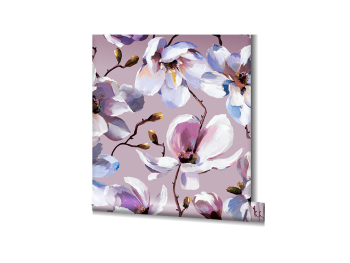 Tapet floral lila cu magnolii, Marburg Kyoto 47463, vlies, rolă de 5mp