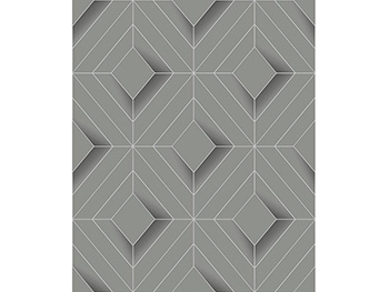 Tapet modern gri, Ugepa, model geometric cu linii argintii, Galactik L61409
