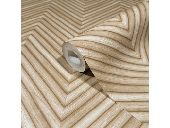 Tapet chevron bej texturat, Marburg Travertino 33376, vlies extralavabil