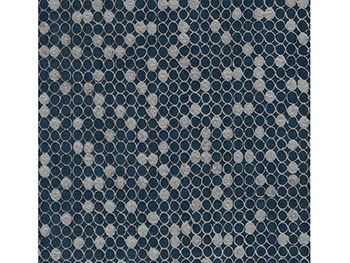 Tapet modern albastru închis cu buline argintii, Aurum 57504