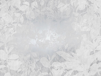 Fototapet Flora, Komar, motive florale cu accente metalice argintii, 400x280 cm