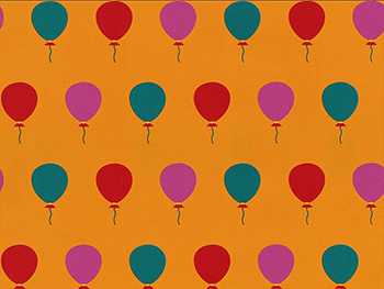 Tapet portocaliu cu baloane colorate DieMaus 0521220
