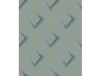 Tapet modern vernil, Ugepa, model geometric cu linii aurii, Galactik L61401