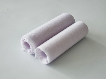 Set bandă arici, Velcro cu adeziv, benzi Hook and Loop, set bandă cu scai și puf ideală pentru cusut, role cu lățimea de 20cm - culoare alb