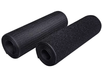 Set bandă Velcro fără adeziv, benzi Hook and Loop, set bandă cu scai și puf ideală pentru cusut, role cu lățimea de 20cm - culoare neagră